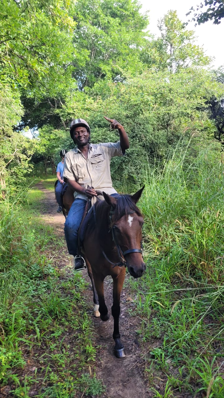 Leading the horseback trail