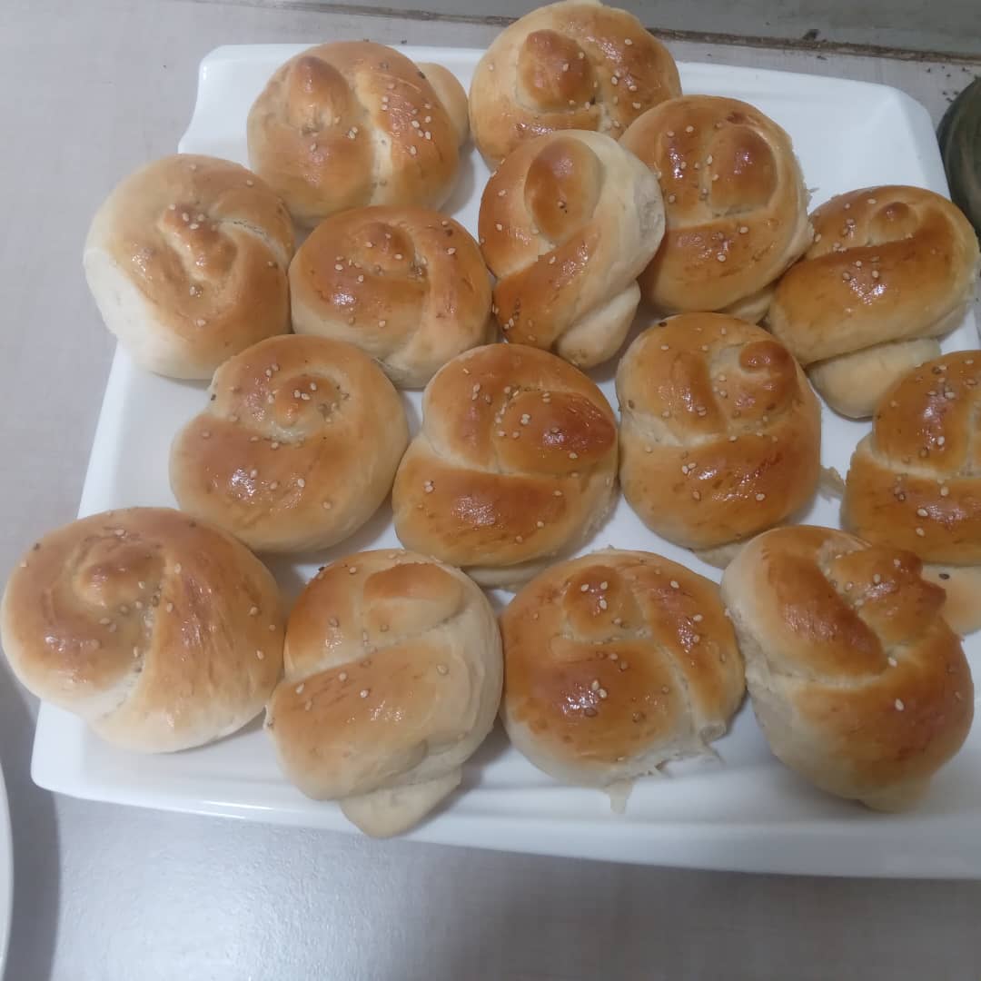 Freshly baked bread rolls